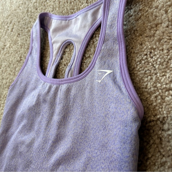 Gymshark Soft Lilac Purple Adapt Animal Seamless Crop Tank Size Small - Picture 6 of 10